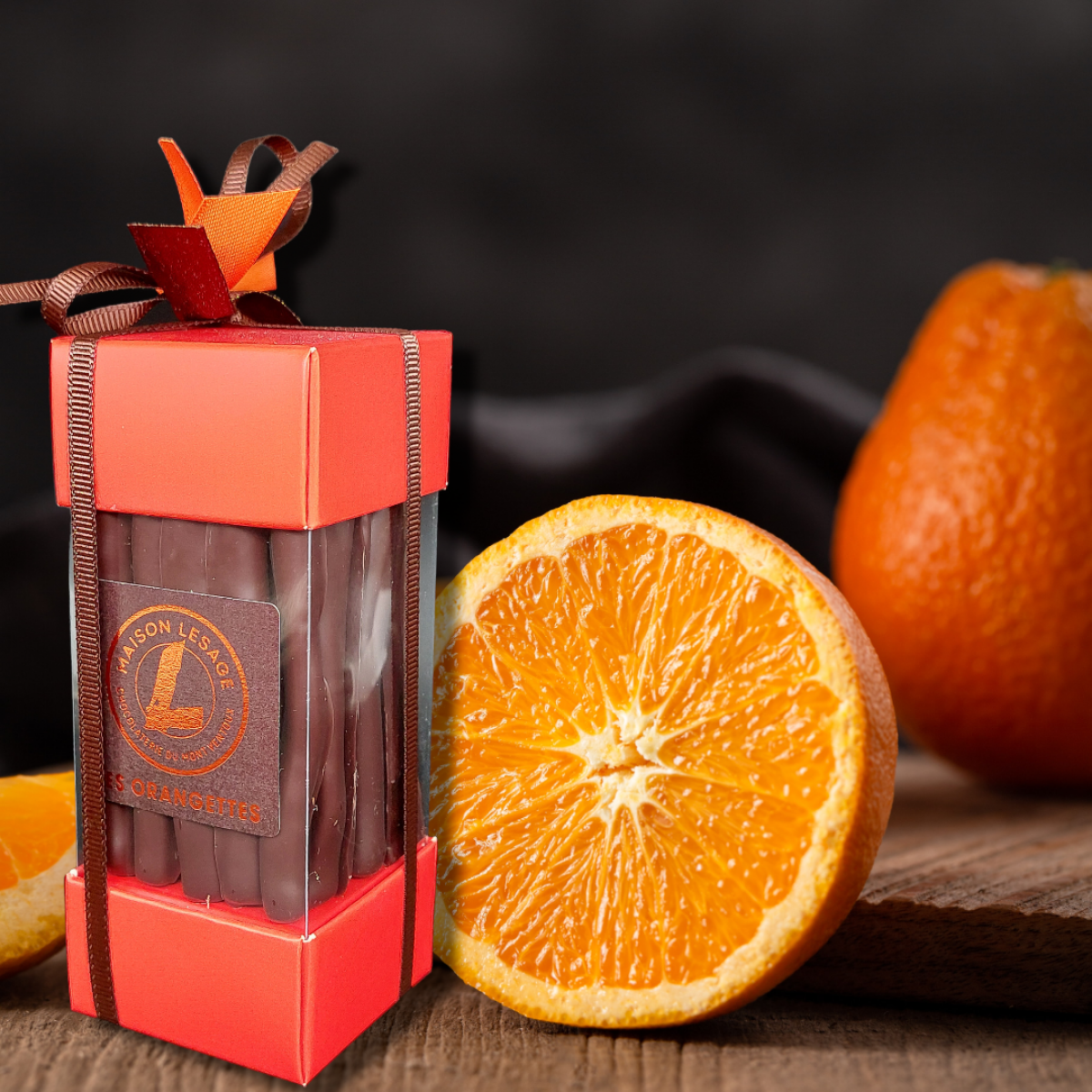 Etui d'Orangettes au chocolat noir à offrir